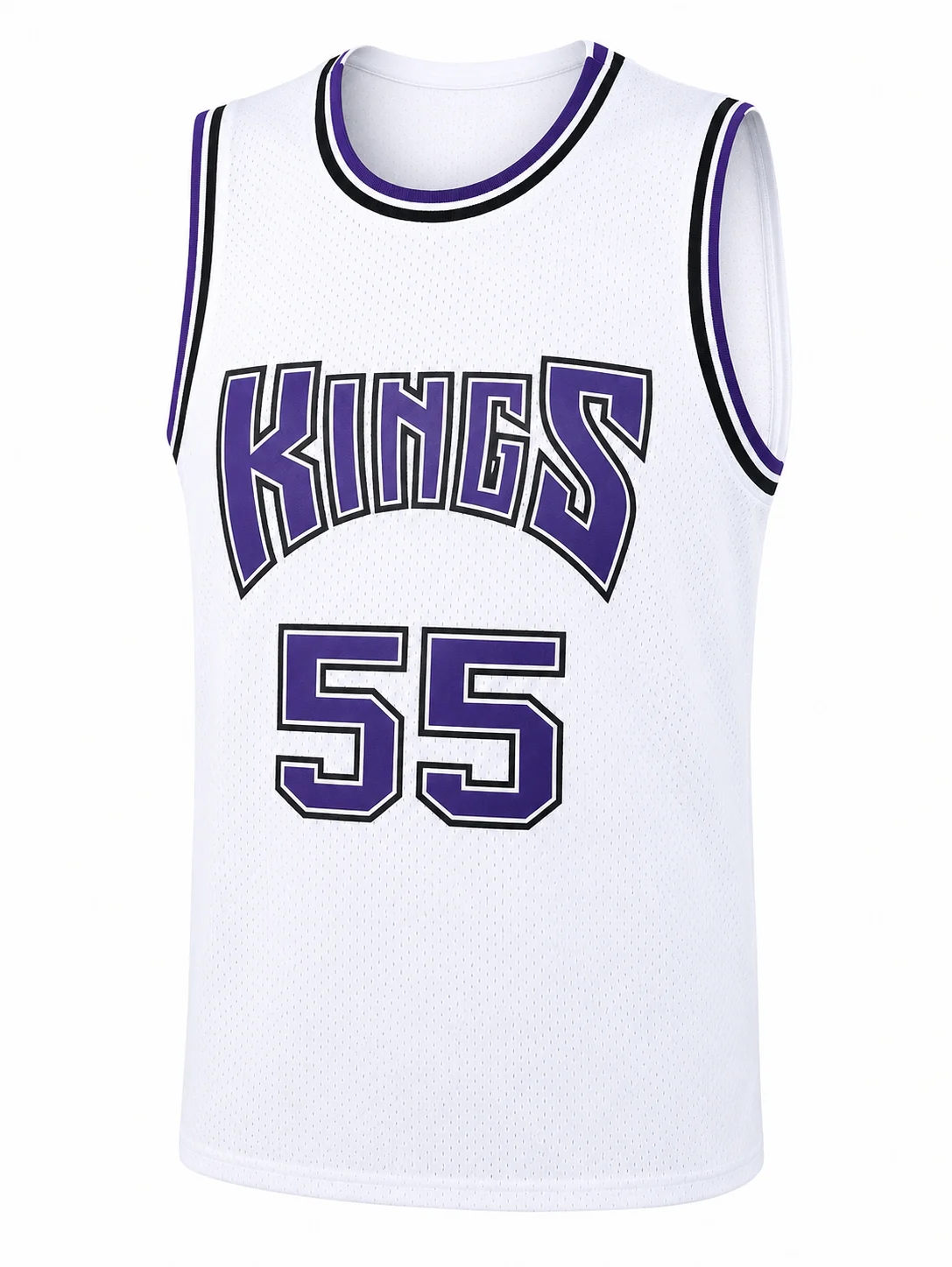 Retro Williams 55  Jersey Black with Purple & White Trim Sports Uniform Casual Vest Men and Kids Family Matching