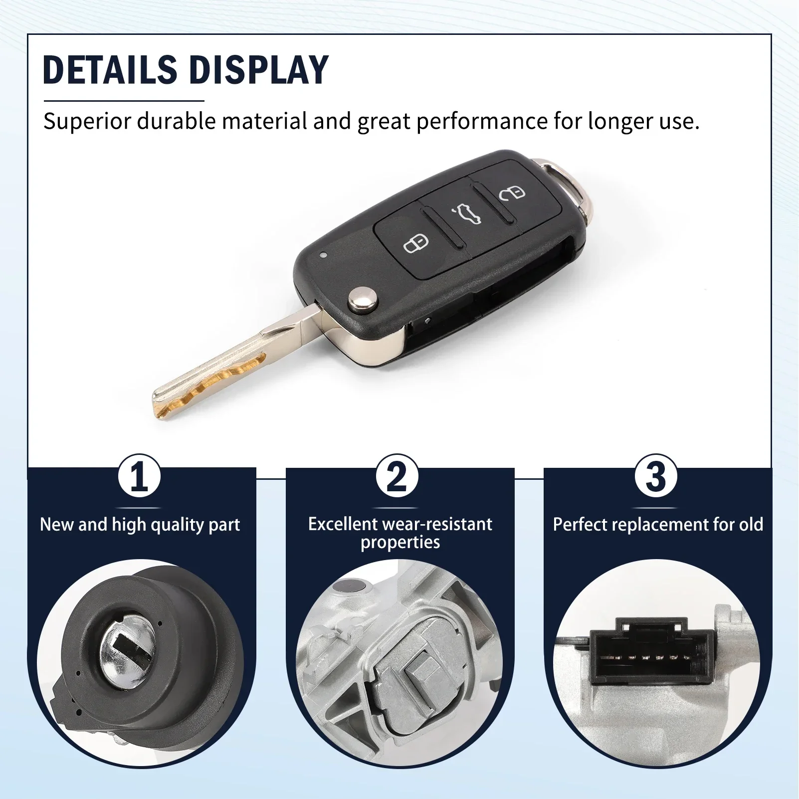 

Цилиндр замка зажигания с интеллектуальным ключом дистанционного управления для Volkswagen VW Jetta 2006-2018 гг. 1K0905851B