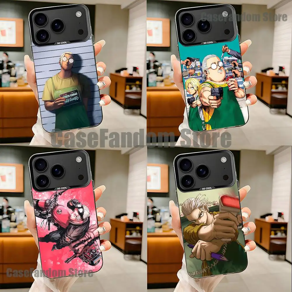 

Anime T-Taro S-SakamotoS Black Matte Shockproof CoverPhone Case For iPhone 17,16,15,14,13,12,11,Pro,Max,Plus