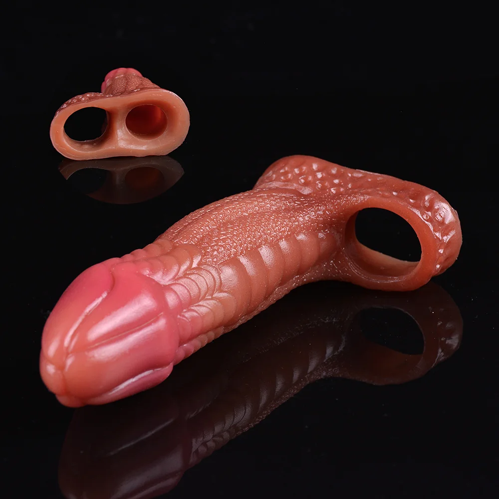 Luuk Penis Mouw Zacht Siliconen Herbruikbare Penis Vergroter Ringen Realistische Siliconen Seksspeeltje Voor Mannen Volwassen Speelgoed