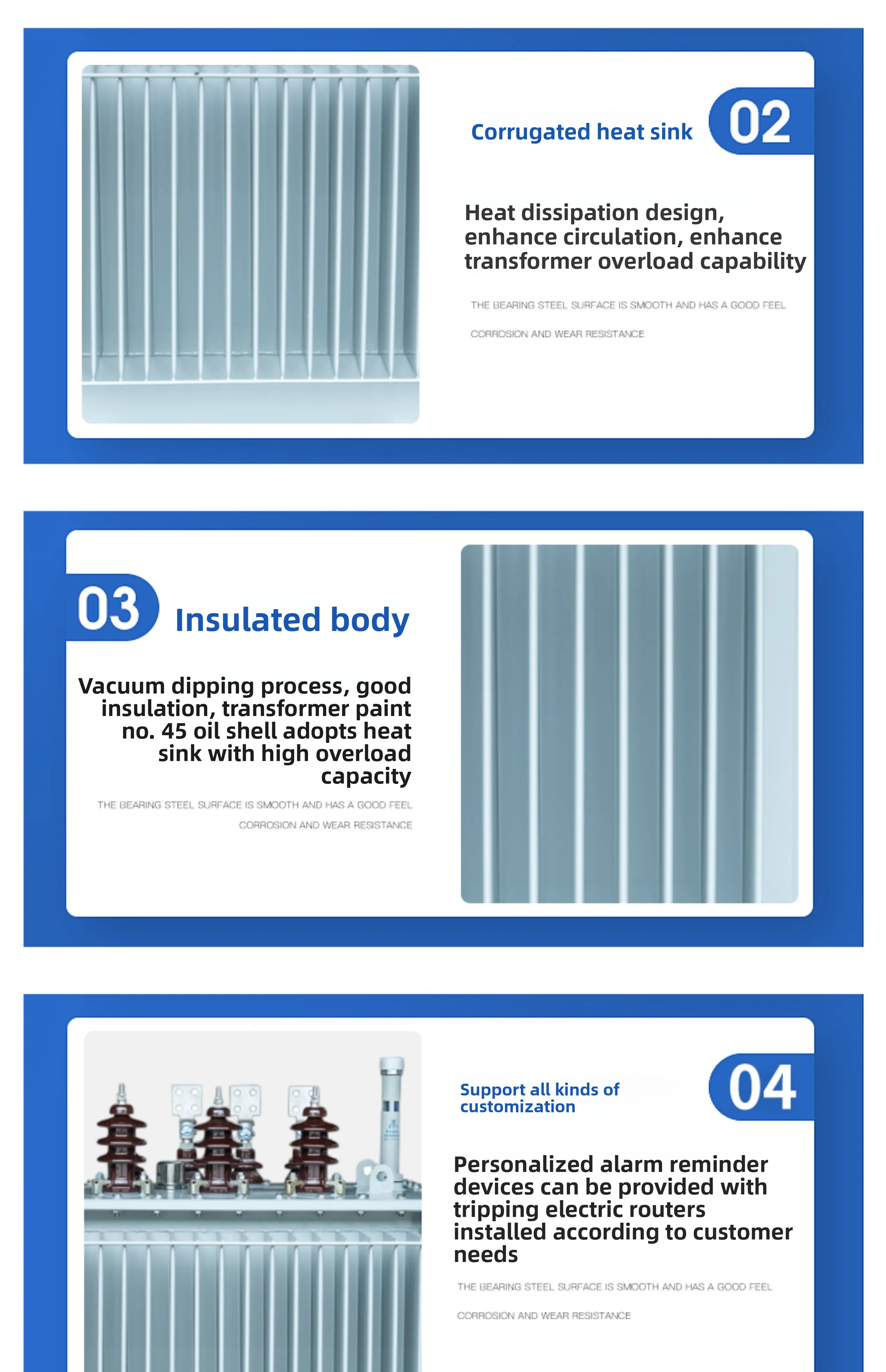 Trasformatore ad olio Trasformatore di potenza ad alta potenza, sovraccarico elevato e capacità eccessiva