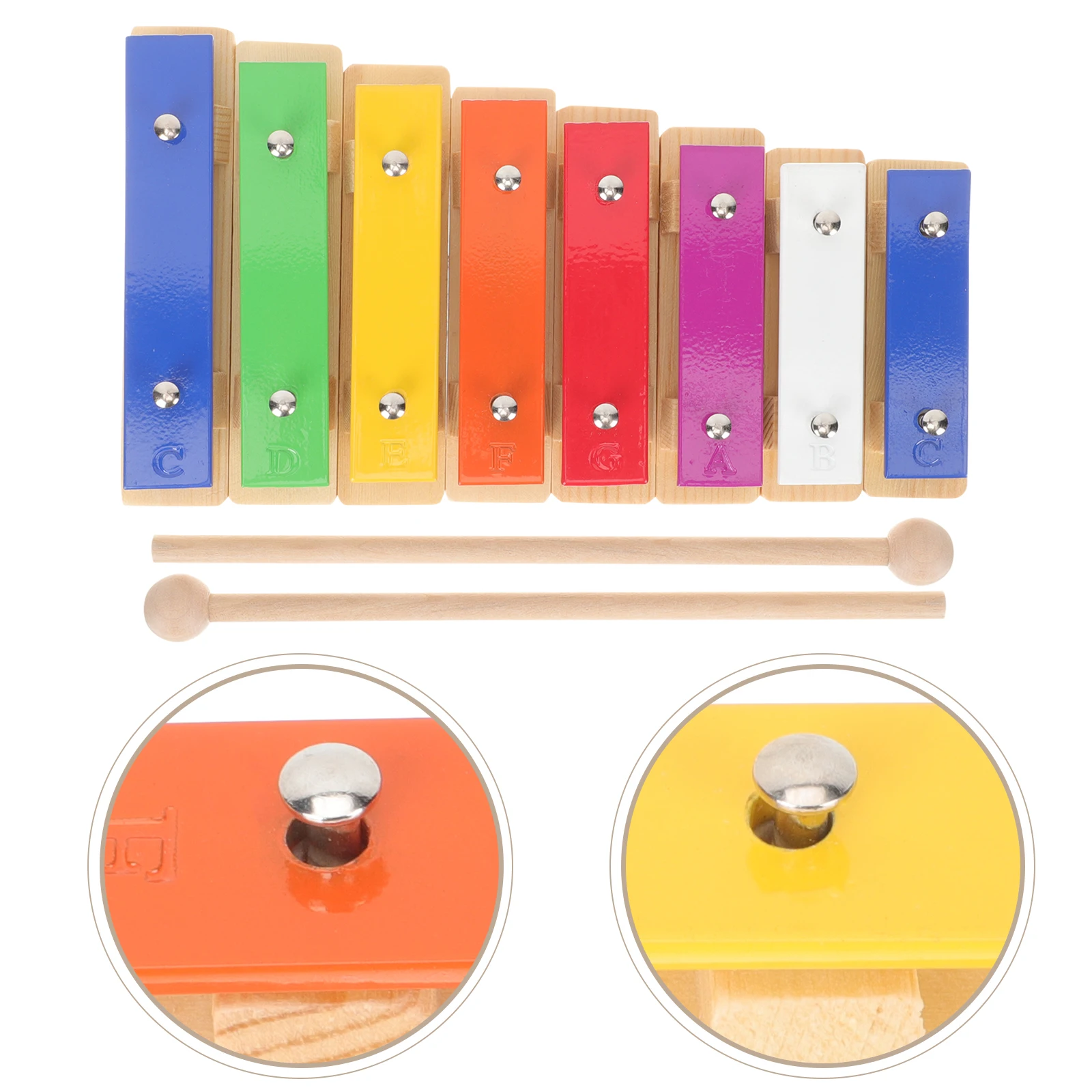

Baby Musical Instruments Teaching Aids Eight-tone Bricks Xylophone Wood Rhythm Sticks Kids Student Gift