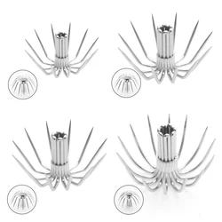 10 pcs of stainless steel umbrella hook, squid hook, large fishing hook, anti seawater multi claw sealed fish hook, squid hoo