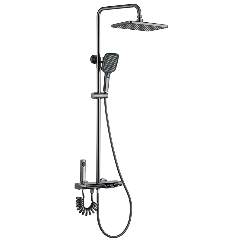 

Душевой набор, бытовой, под давлением, спринклер для ванной комнаты, полностью медный, горячая и холодная вода.