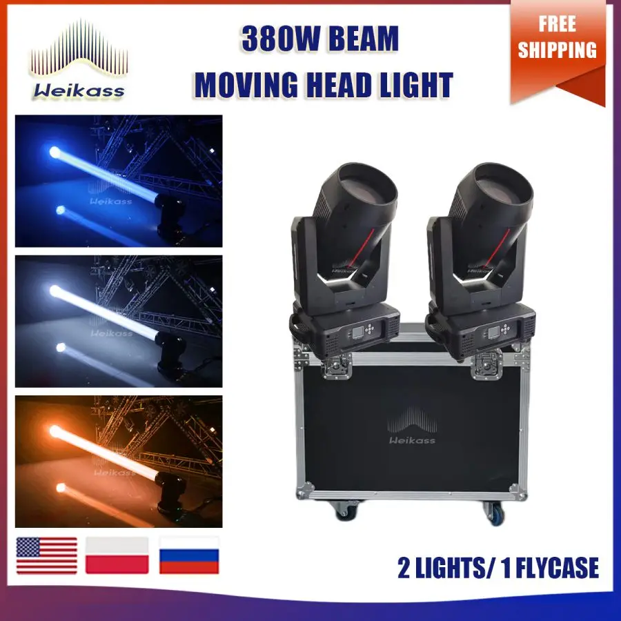 

No Tax 2Pcs Sharpy Beam 380W 20R Moving Head Light Dmx Key Model Sharpy Beam 380W With 1Pcs Flycase for Stage Disco Lights Power