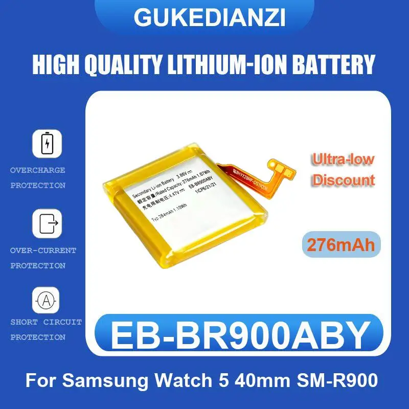 Battery For Samsung Watch 5 40mm SM-R900 Gear Active 2 SM-R830 SM-R835 S4 42mm SM-R800 SM-R810 SM-R805 Fit Pro Fitness SM-R365