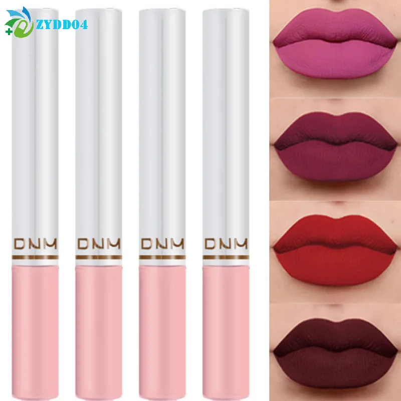 ●Set Of 4 Thin Lipstick Solid Lip Gloss Matte / Hydrated Lip Makeup Cosmetics Gift For Girls Women 1.5g*4 Cosmetics Makeup