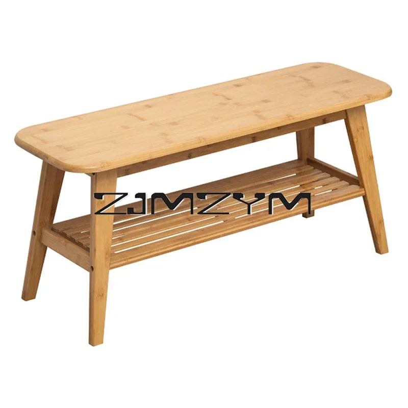 

Wooden Home Door Shoe Stool Nordic Long Stool Integrated Door Shoe Rack Livingroom Funiture