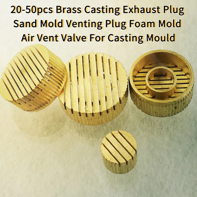 20-50pcs Brass Casting Exhaust Plug, Sand & Foam Vent Foundry Moulding