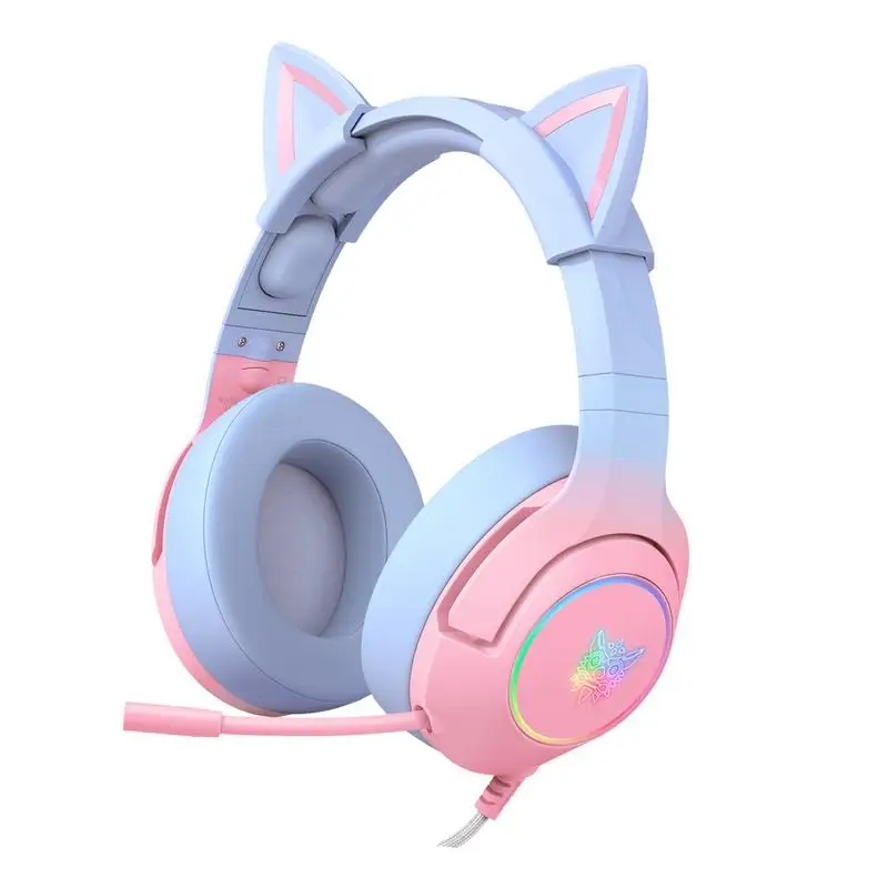 

Wired Smartphone Headphones Wired Cat Ear Headset With Rotatable Earcups Ergonomical Listening Supplies For Home Dormitory Train