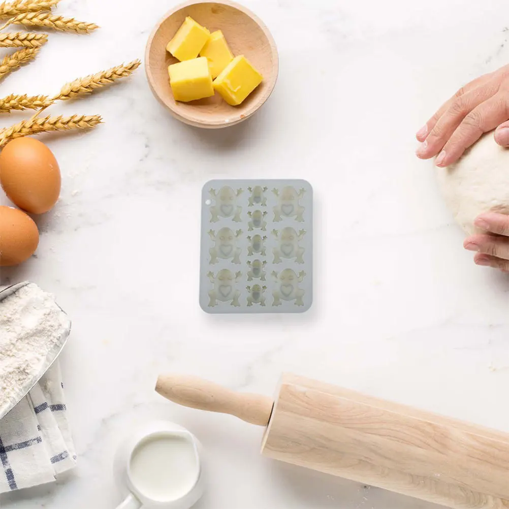 

2Pcs Frog Silicone Fondant Mold 11-Cavity Chocolate Moulds Easy Release Baking Tool for Party Desserts Animal Theme Pastry Molds