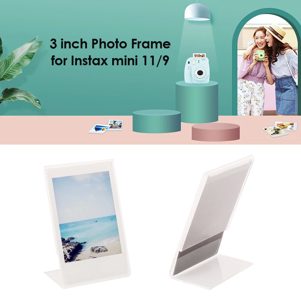 Acrylic Mini Picture Frame Clear Mini Instant Photo Frame Small Picture Holder for Fujifilm Instax Mini 11/9 Instant Camera Film