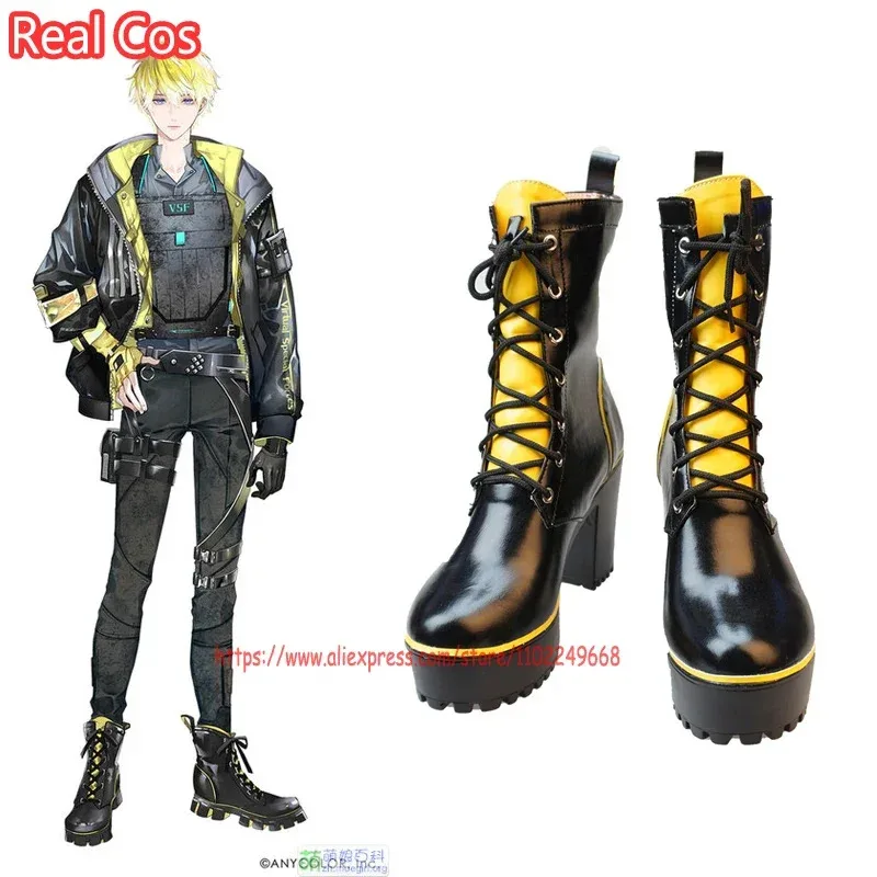 

RealCos Vtuber Noctyx Sonny Brisko Обувь для косплея Сапоги Хэллоуин Косплей Костюм Аксессуар