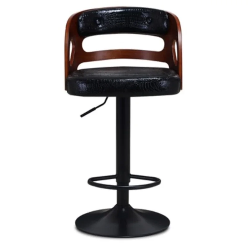 Kanbani Nordic Household High Bar Stools Solid Wood Chairs High Back Bar Stools Modern Minimalist Bar Stools Stools Bar Chairs