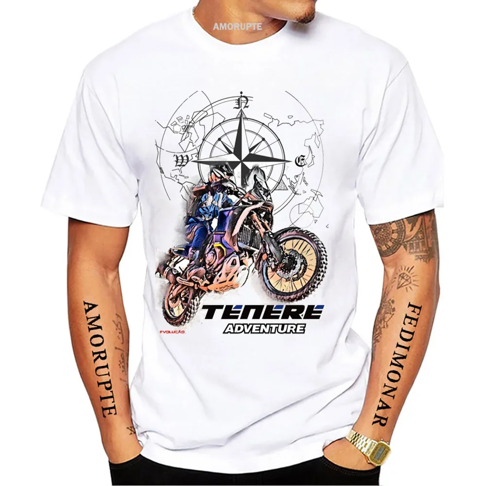

2023 Tenere 700 Adventure SuperTenere 1200 Moto Sport T-shirt Men Short Sleeve GS Rider Motorcycle T-Shirt Cool Boy Riding Tees