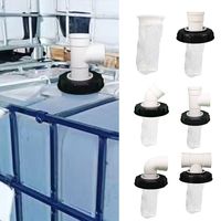 163mm IBC Ton Drum Fittings Plastic Cap with Filter Screw Washable Rainwater Filter Cover T-shaped/Straight Head/Elbow/Vertical