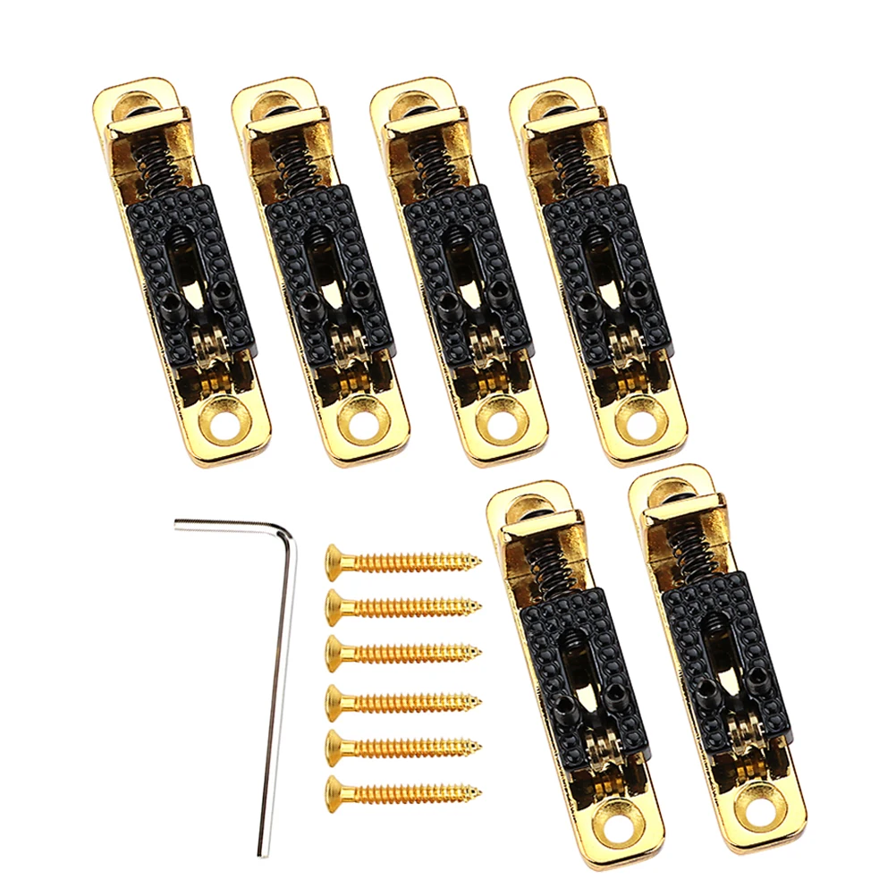 

3 Pcs Black Guitar Bridge Set Electric Replacement Repair Kit Accessories GA1219 Durable Metal Easy Installation Prevent String