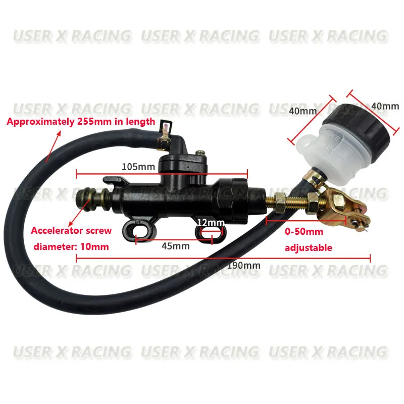 USERX Motorcycle modification accessories rear brake hydraulic pump slotted pump Aluminium alloy For Scooter CG150 200cc CQR