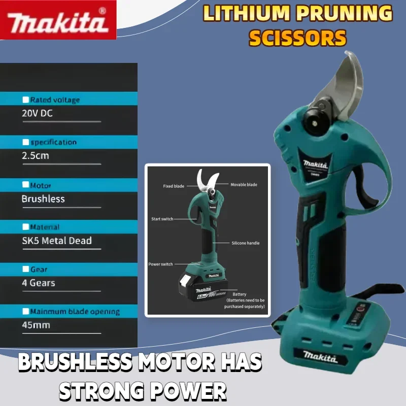 

Makita Cordless Electrician Scissors Wireless Professional Drills Tools Garden Pruner For Makita 18v Battery Power Tools