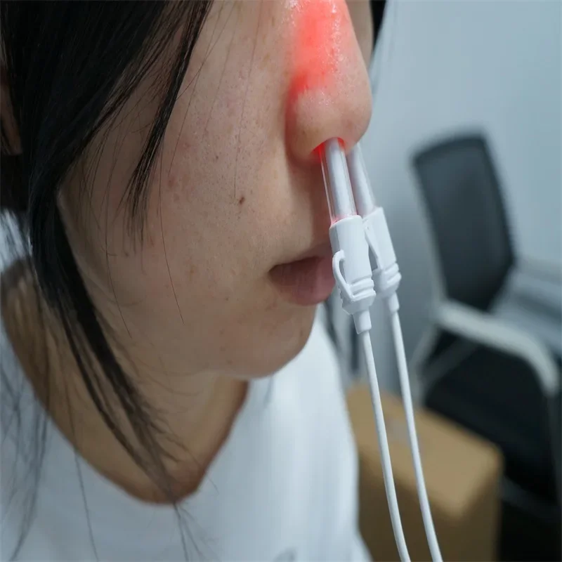 Rhinitis Sinusitis Cure Therapy Laser Nose Cure Massage Hay fever Low Frequency Pulse Health Care Device 650nm Laser Nose Clip