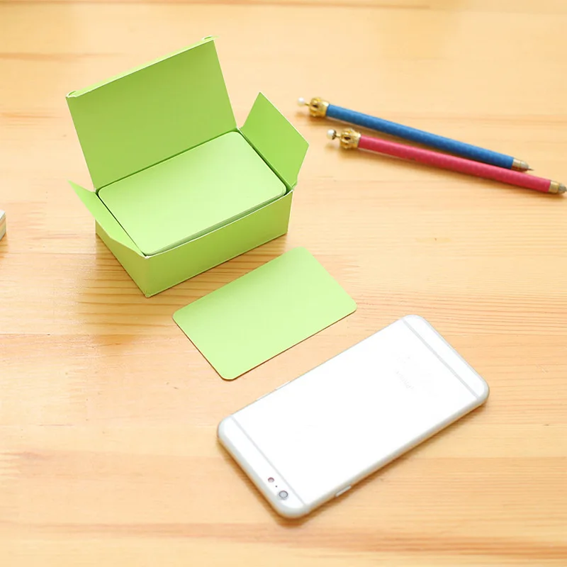 100pcs/box Kraft Paper Card Blank Business Card Message Thank You Card Writing Card Label Bookmark Learning Card