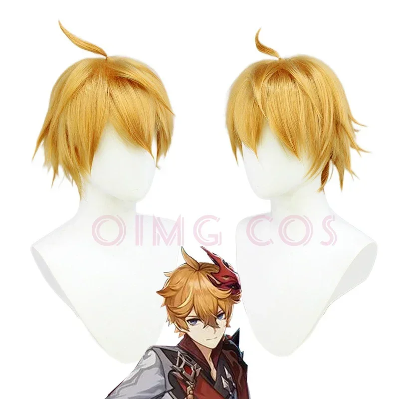 Genshin Impact Tartaglia fantasia cosplay masculina, uniforme de concerto sinfônico, anime fantasias de Halloween, peruca para jogo