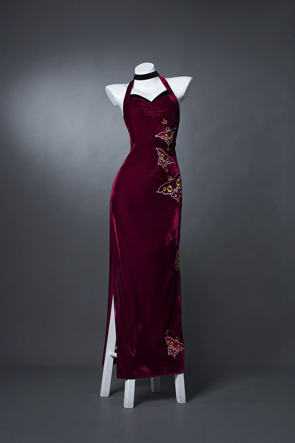 Won Cosplay Kostuum Geborduurde Cheongsam Schoenen Volledige Set Kleding Spel Sexy Rode Jurk Vrouwen Kerst Halloween Party Pak
