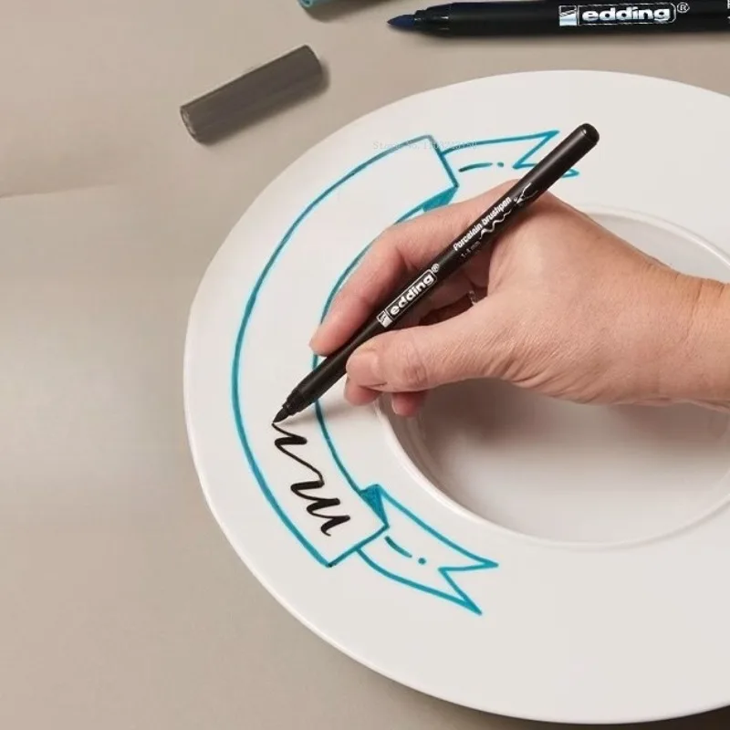 6pcs/set Basic/warm/cool Color Series Ceramic Paint Brushes Waterproof Non-fading DIY Porcelain Plate Creative Graffiti Brush