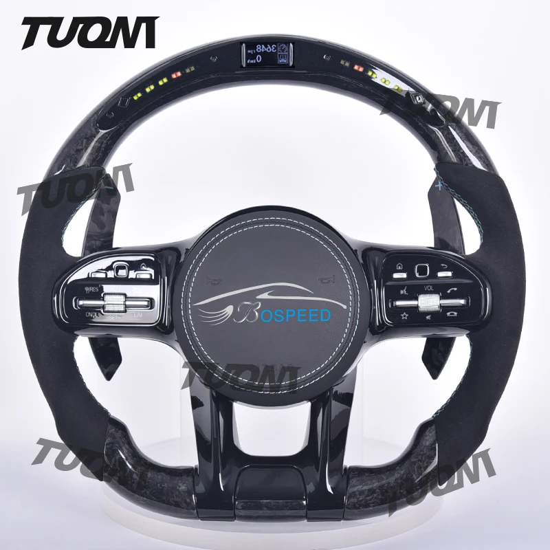 For Mercedes Benz E200 W167 GT W190 C10 GLC 63 S E55 ES 124 GL550 C250 S350 C350 E350 Forged Carbon Fiber Steering Wheel