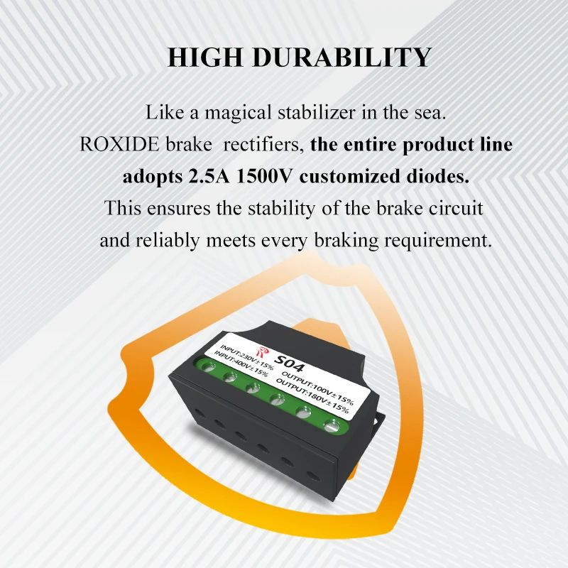 ROXIDE Half-Wave Rectifier S04 S07 Half-Wave Rectifier Module Brake Motor Rectifier Bridge 230/480V