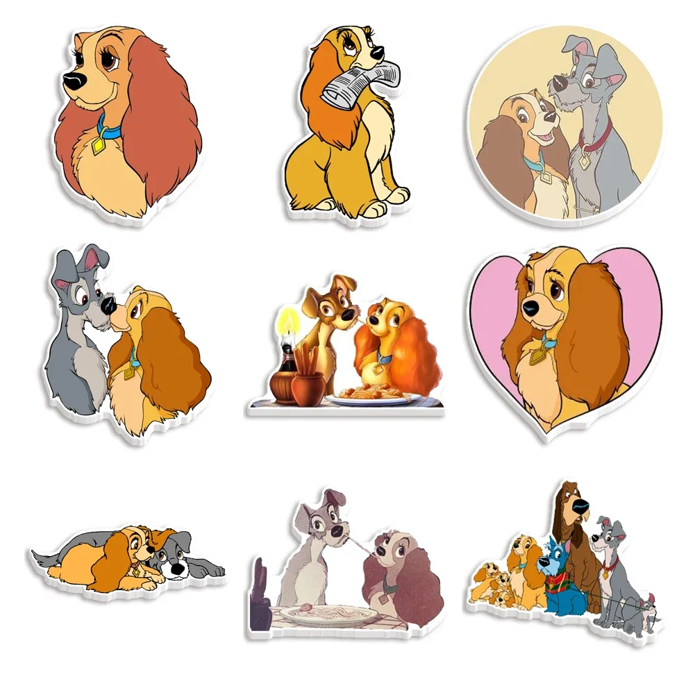 

30Pcs/lots Multi Size Printed Disney Lady And The Tramp for Charms DIY Bow Craft Supplies Phone Decorations