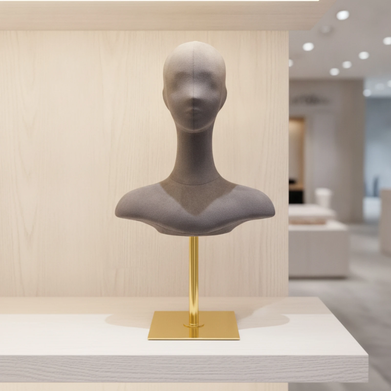 Mannequin Head with Stand Sturdy Display Bust with Adjustable Stand Fabric Mannequin Bust Versatile Manikin Soft for Retailers
