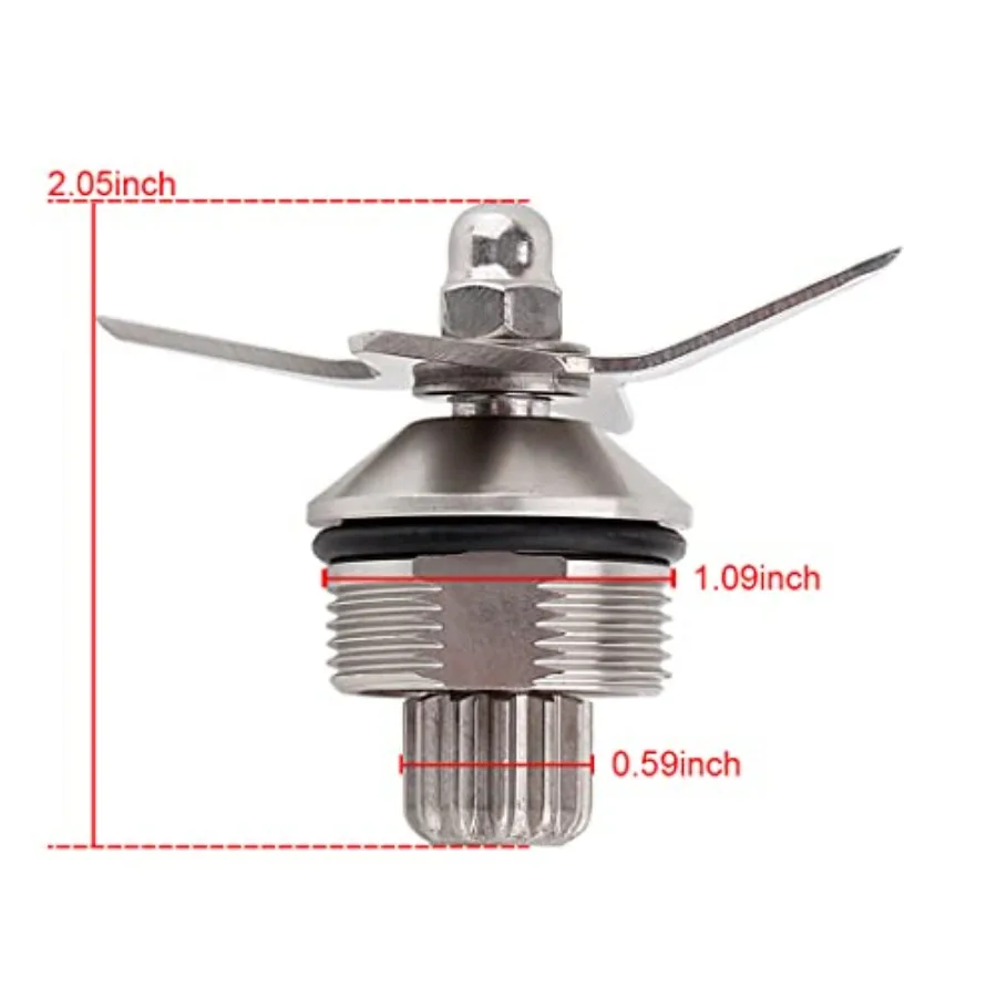 Replacement Part Premium Stainless Steel Wet Blade Assembly Compatible with Vitamix 5200 Series 32oz and 64oz Containers