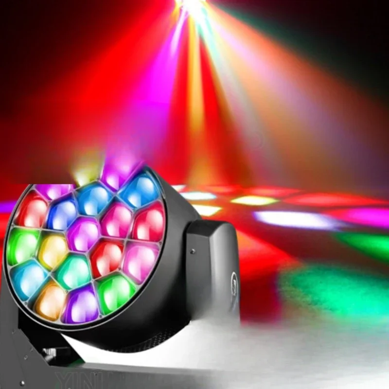 19 15W/40W four-in-one LED big bee eye dyeing shaking head  colorful rotating  stage bar wedding light