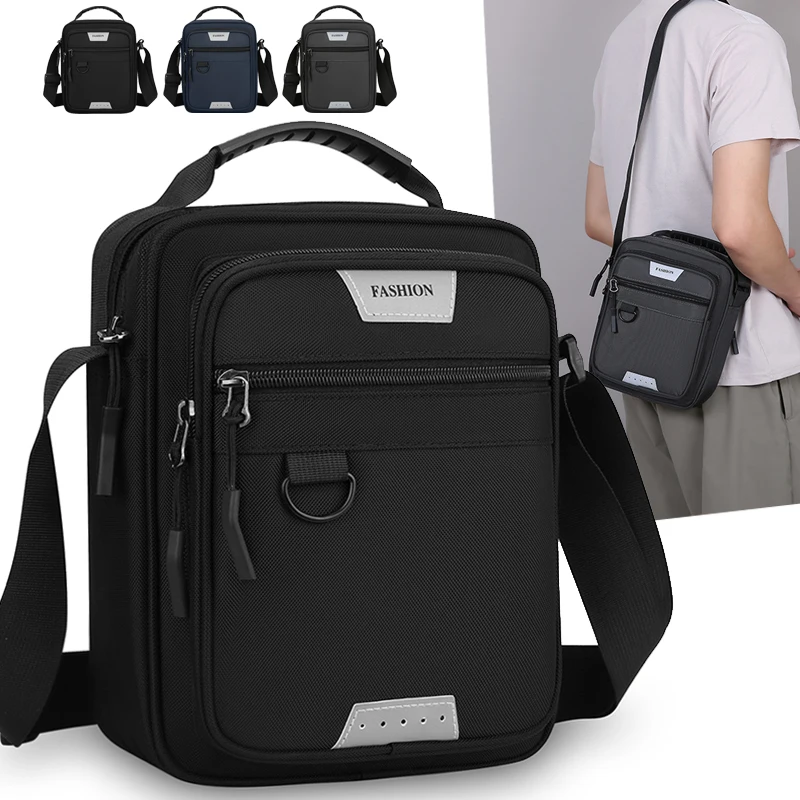 Large Capacity Men's Bag Single Shoulder Bag Waterproof and Wear-resistant Multiple Pockets for Business