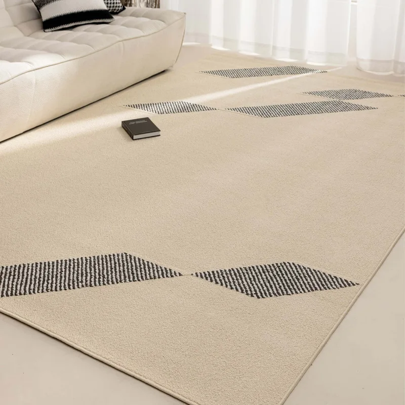 

Living room, bedroom, bedside sofa, coffee table, no care floor mat 2025 new light luxury premium cream style
