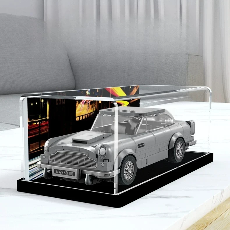 Acrylic Display Case for LEGO 76911 007 Aston Martin Racing Car Model, Storage & Display Box