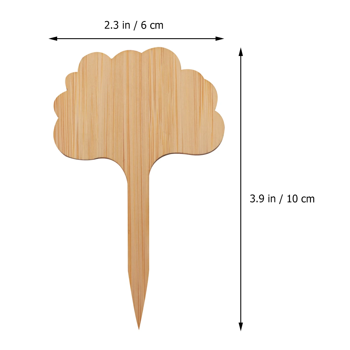 

Tree Shaped Bamboo Label Stakes Plant Marking Easy Insert Wood Color Garden Decor Miniature Fence Labels