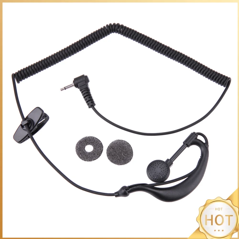 2.5mm Plug Headset Earphone Earpiece 1 Pin Practical Ear Hook Earphone for Motorola GP2000 ICOM IC-U16