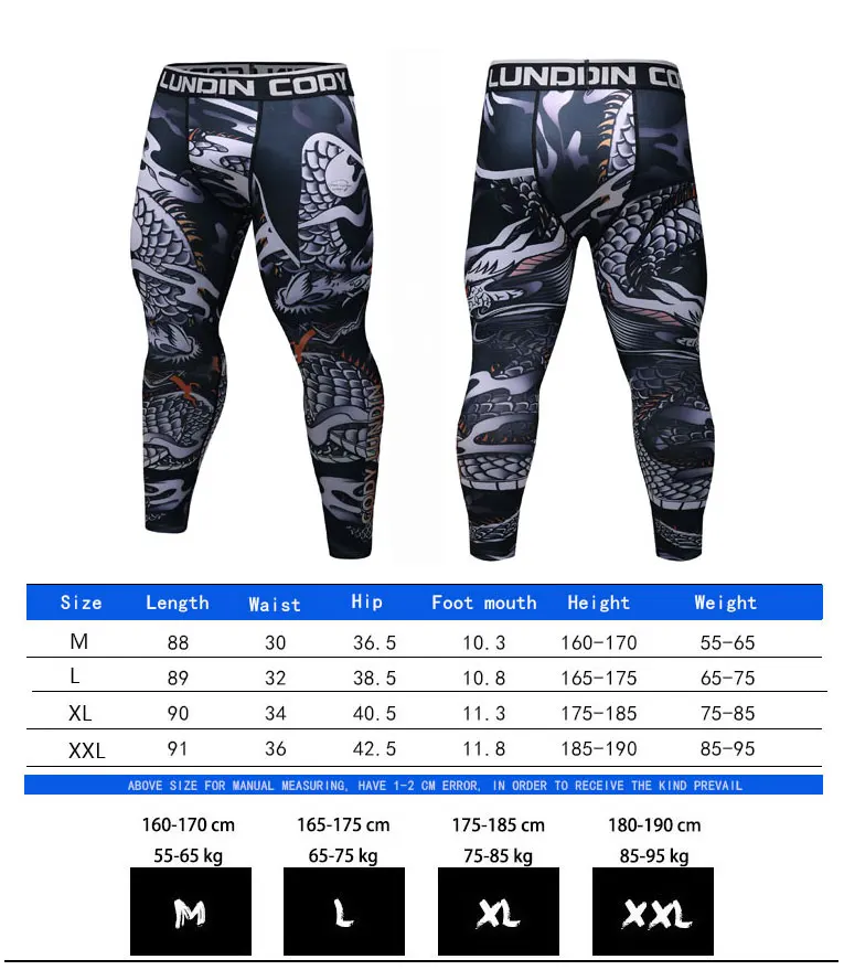 New Men Sports jiu jitsu bjj Suit Gym Fitness Compression Clothes Running Jogging Sport Wear Exercise Workout Rashguard Tights