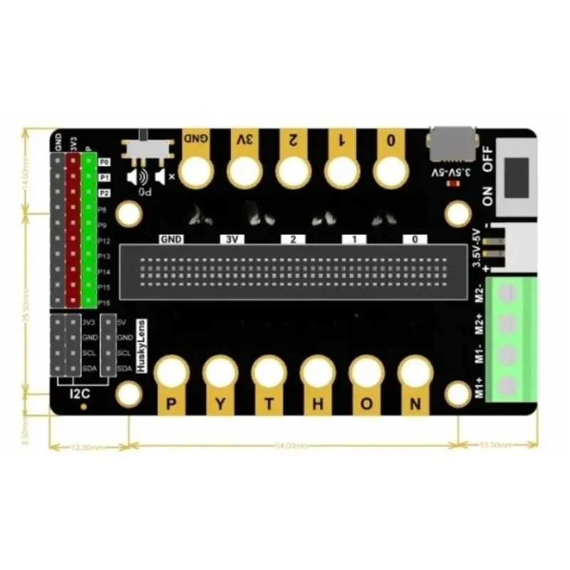 micro‑bit IO Expansion Board with Dual DC Motor Driver, STEM Education Expansion Board Support Mind‑Plus