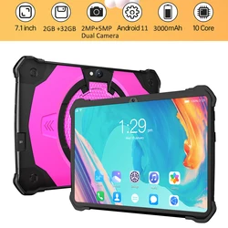 7インチ子供用タブレット,Android 11,2GB RAM,32GB ROM,デュアルカメラ,教育玩具,子供向けギフト