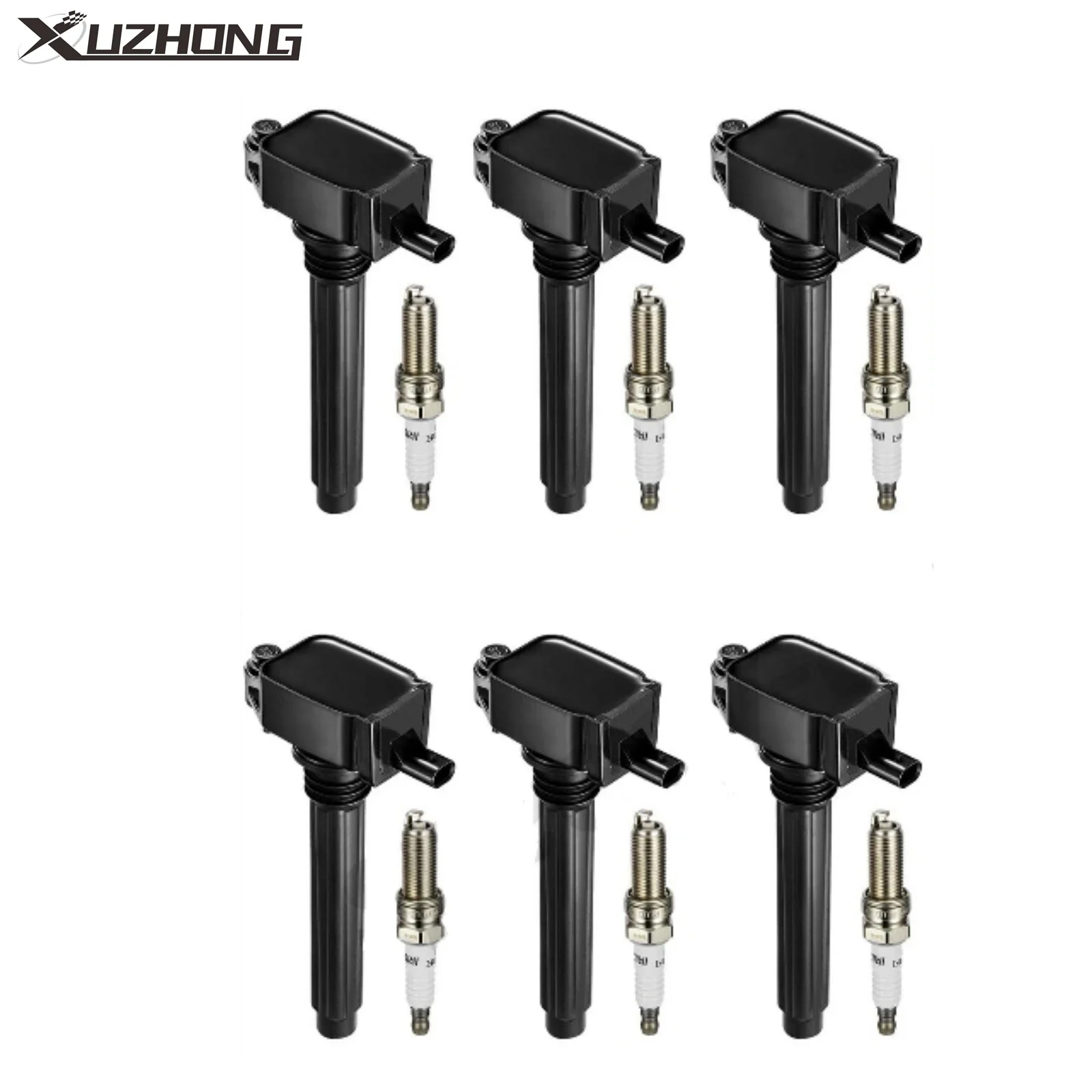 

05149168AI 2505484816 5149168AH 5C1848 0221504032 6 Pack Ignition Coils and Spark Plugs for Dodge Charger Jeep Ram Chrysler