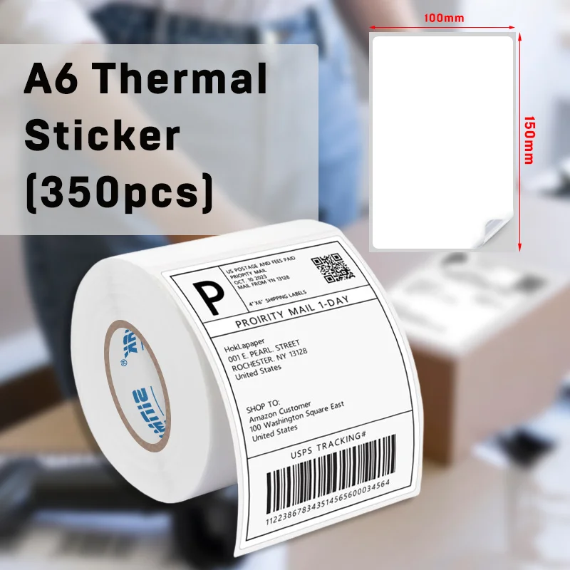 500/350 Sheets 4"x6" Thermal Label Paper 100x150mm Adhesive Stickers For Thermal Shipping Labels DHL UPS Express Barcode Label