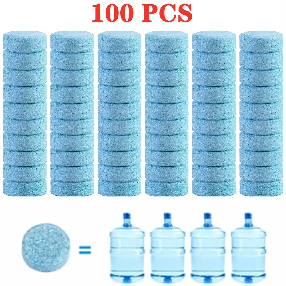 50/100/200 Pcs Car Effervescent Washer Tablet Auto Solid Glass Water Windshield Cleaner Wiper Fluid Essence Windscreen Cleaning