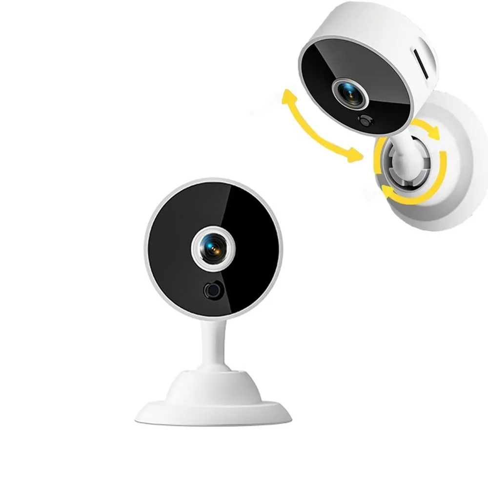 

720P Indoor Security Camera for Monitor, Dog Camera Motion Detection, 2-Way Audio Siren, Night Vision, TF Card Storage