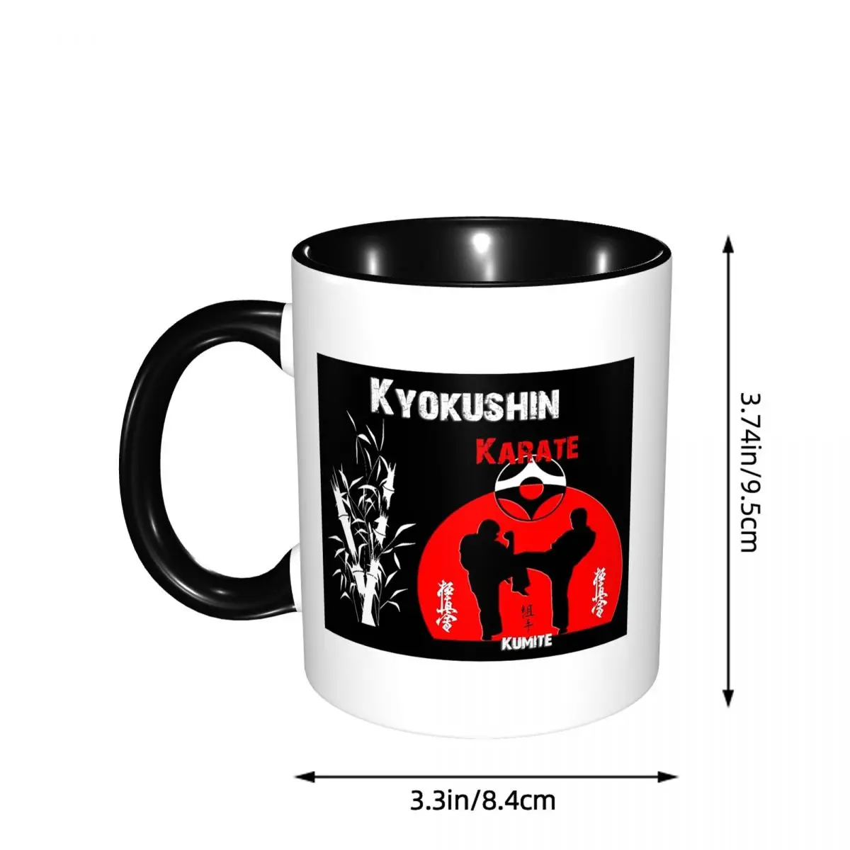 Kyokushi Karate Kumite Scene Mug Funny Ceramic Coffee Cups Tea Mugs Milk Cup Drinkware Gift for Woman Man
