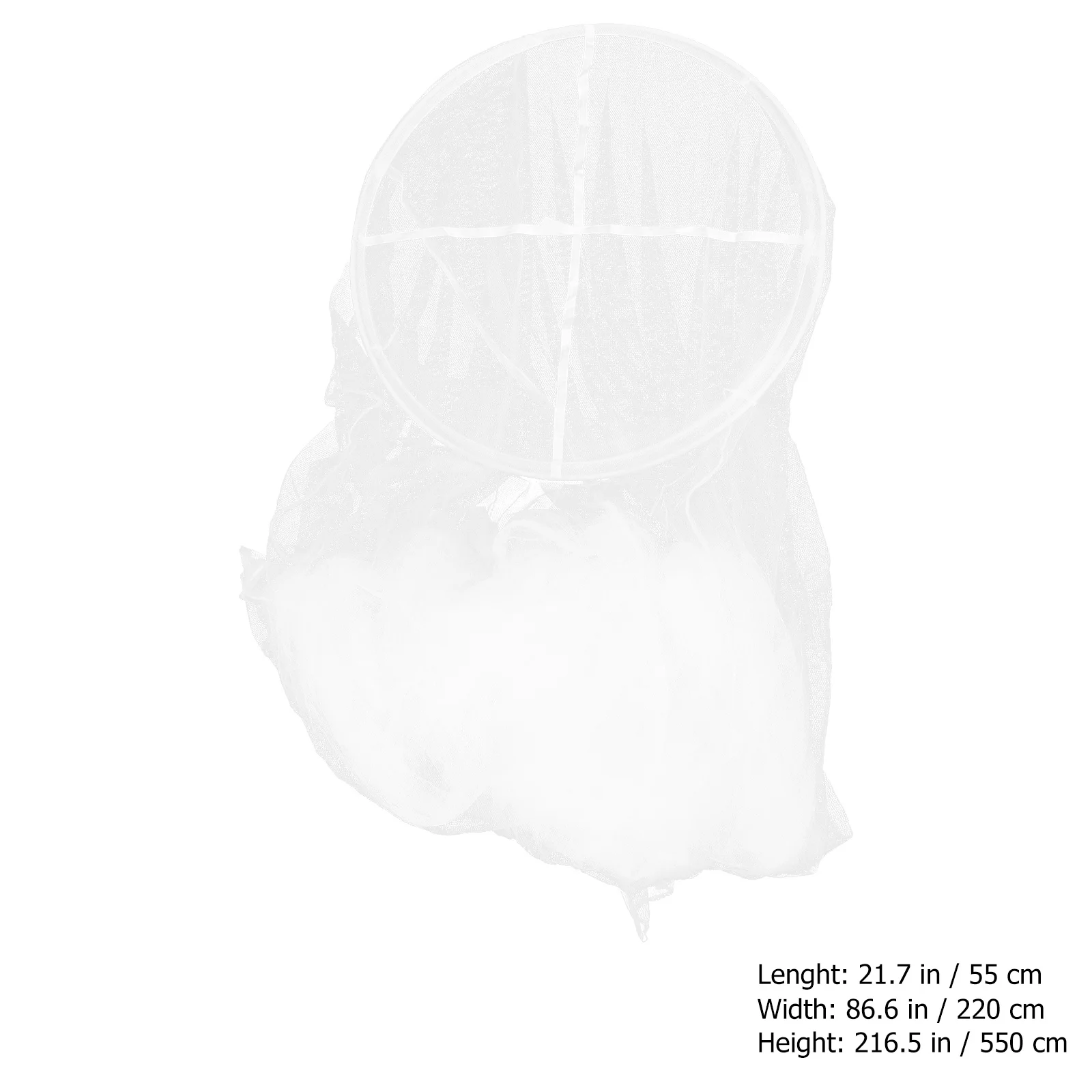 Детская москитная сетка для кровати 150*80 см, подходит для манежей, детских кроватков, сетчатый навес, 25 отверстий/см2, потолочное крепление, белый