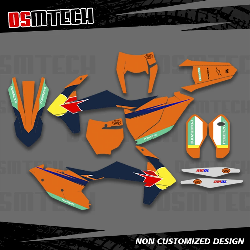 

DSMTECH для KTM 125 250 350 450 500 SX SXF XC XCF 2016 2017 2018 EXC EXCF XCW 2017 2018 2019 Графические наклейки Наклейки 008