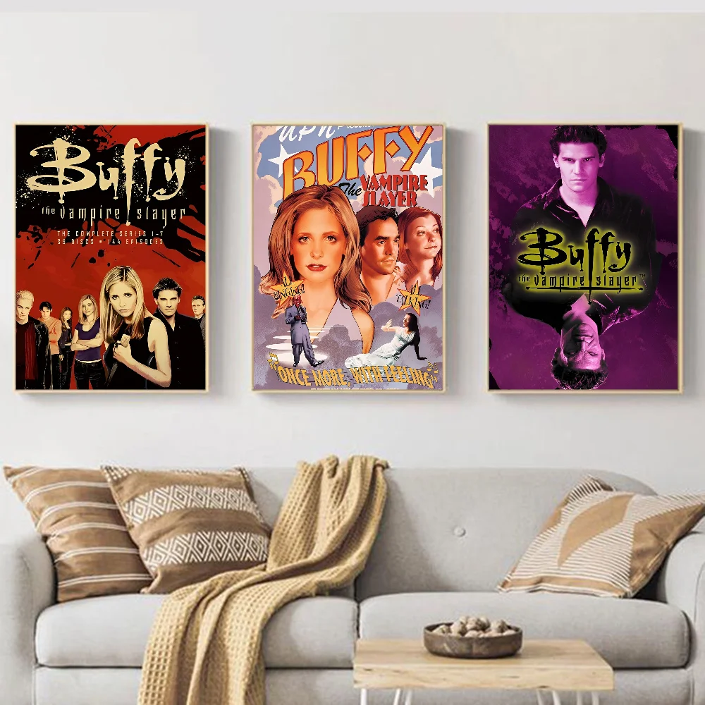 Buffy the Vampire Slayer Whitepaper Poster adesivo di carta impermeabile Coffee House Bar pittura murale artistica estetica